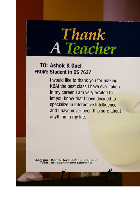 Thank a teacher poster